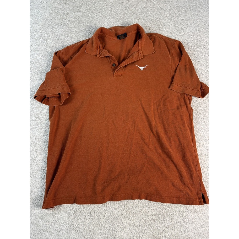 Texas Longhorns Shirt Polo Mens XL Burnt Orange NCAA College Football Antigua
